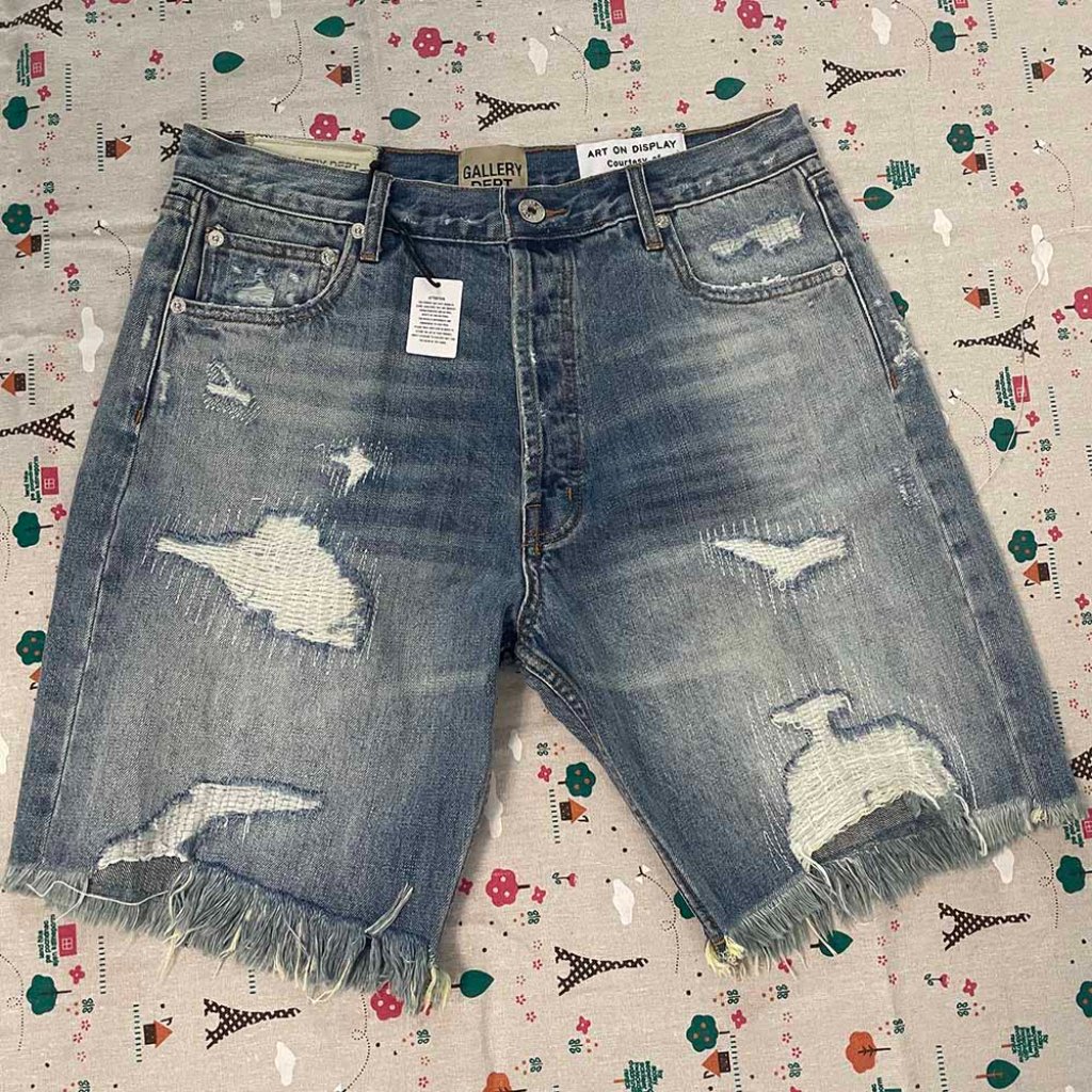 Gallery Dept Ripped Denim Shorts